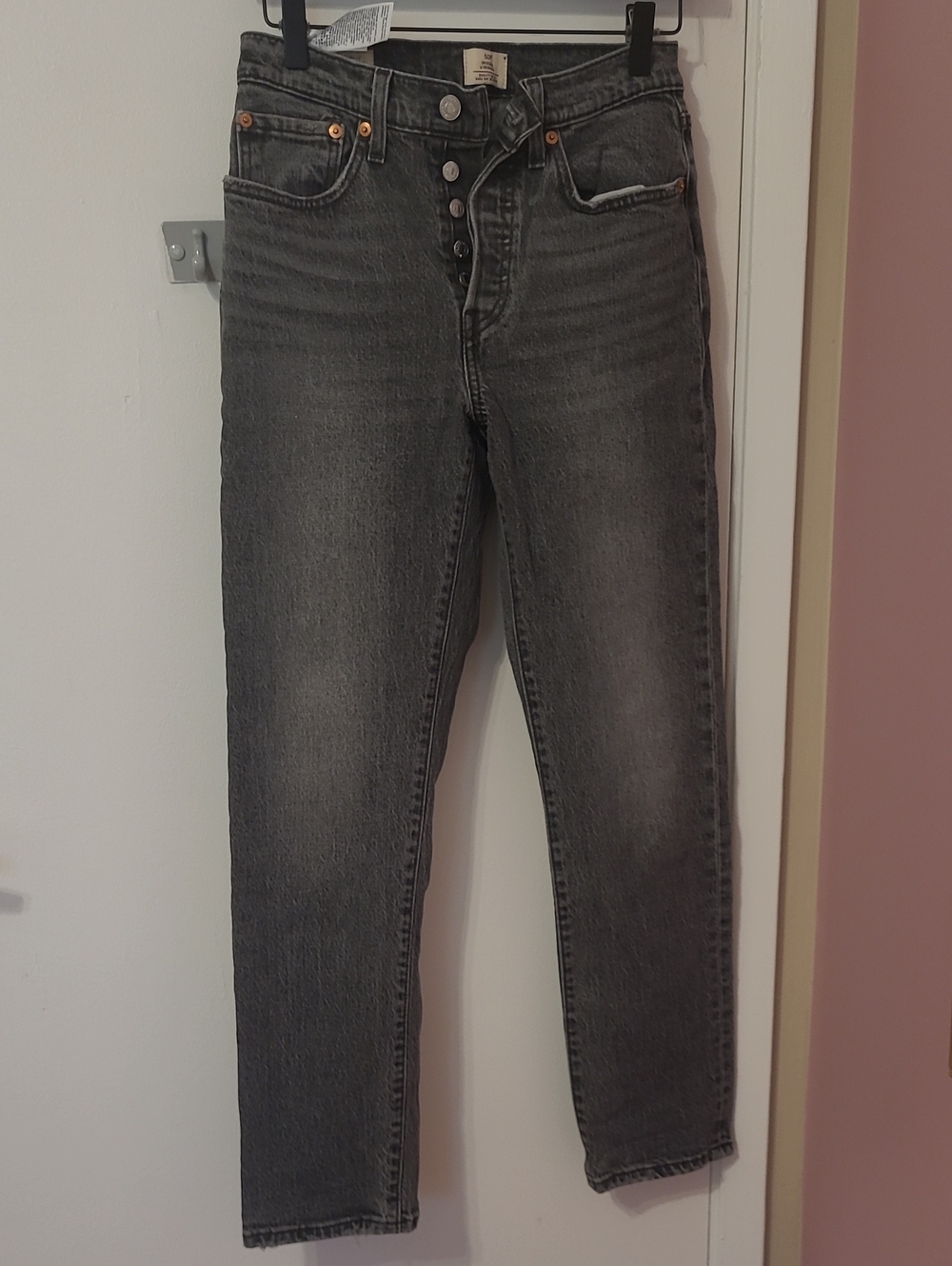 Levi's Faded Black Button-Fly Jeans